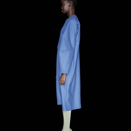 LE-O02／Limited Edition Super 120’s Wool Melton Minimal Line Dress／2COLORS