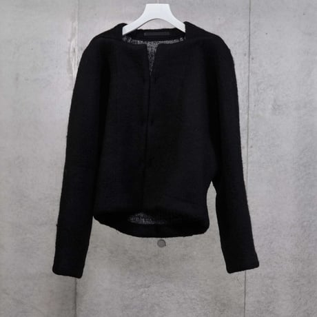 DK30-CS04-H02／Wool Slub Shaggy Knit Short Jacket／2COLORS