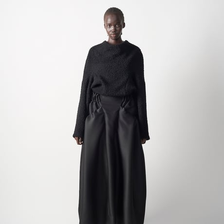 LE-S06／LIMITED EDITION／Silk Wool Twill Long Skirt／2COLORS