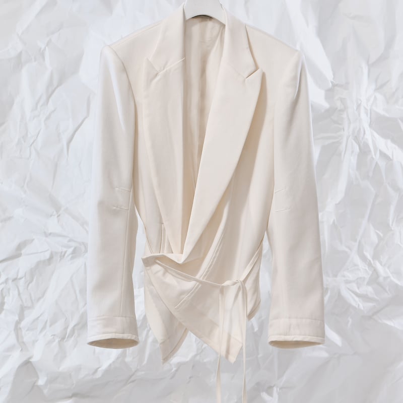 【新品タグ付き】　2023AW　Wool Gabardine Jacket Zip Jacket Wool Gabardine in Black