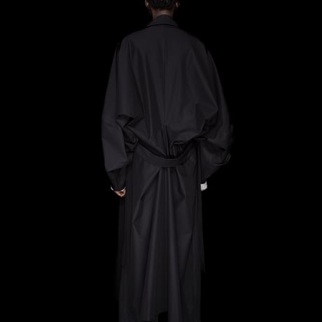 DK30-03-C05／80/2 GV Stretch Chambray Voluminous Long Coat／2COLORS