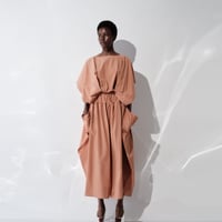 DK29-02-P02／Ny/C Luster Poplin Volume Gathered Pants／2COLORS