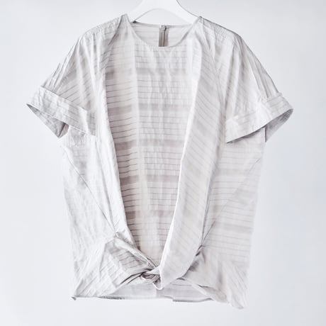 DK29-03-T06／Ny Shadow Border Twisted Top／2COLORS