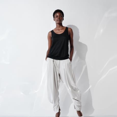 DK29-CS04-P01／Gentle Milano Rib Curved Silhouette Pants／2COLORS