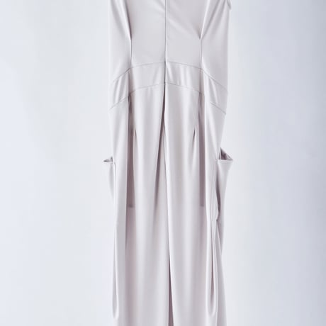 DK29-CS02-D09／Triacetate Cool Ponte Twist Dress／2COLORS