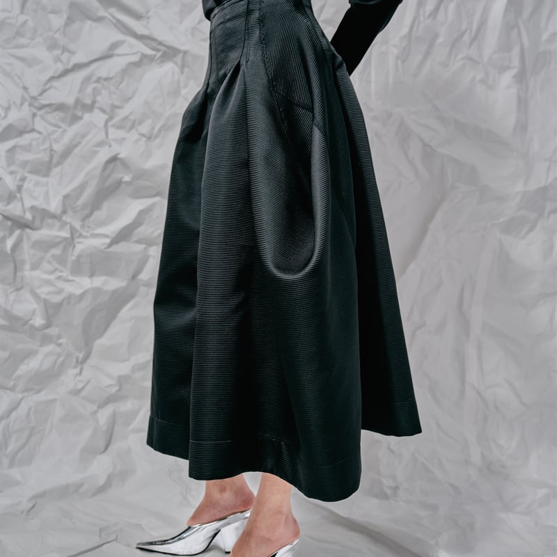 L'Appartement☆Grosgrain Volume Skirt 34黒 Grosgrain Volume Skirt