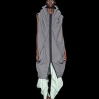 DK30-CS05-V02／FURPILE Double-Sided Boa Fleece Hooded Gilet／1COLOR