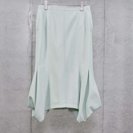 DK30-CS03-S07／Technorama Double-Knit Flared Curve Skirt／2COLORS