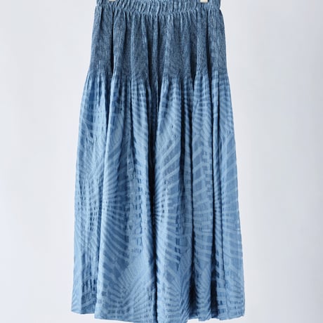 DK29-04-S01／Shadow Wave Jacquard Flared Skirt／2COLORS