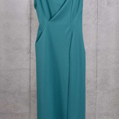 DK30-CS01-D03／MANTECO Recycled Cotton Milano Rib Asymmetrical Dress／3COLORS