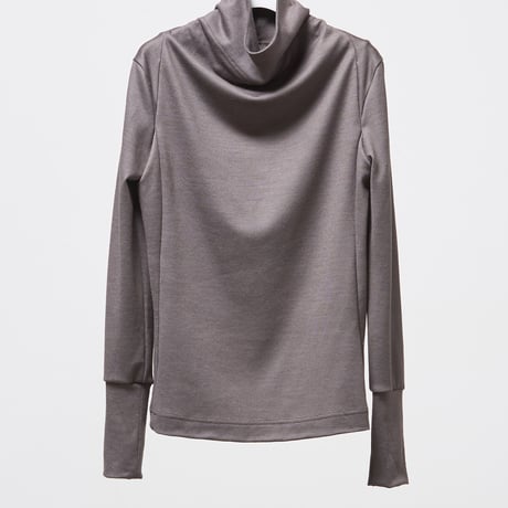 DV-029／“B A S I C S” 2/48 Wool Jersey Washable High Neck Top／2COLORS
