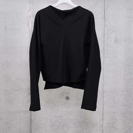 DK30-CS01-T02／MANTECO Recycled Cotton Milano Rib Round Silhouette Top／3COLORS