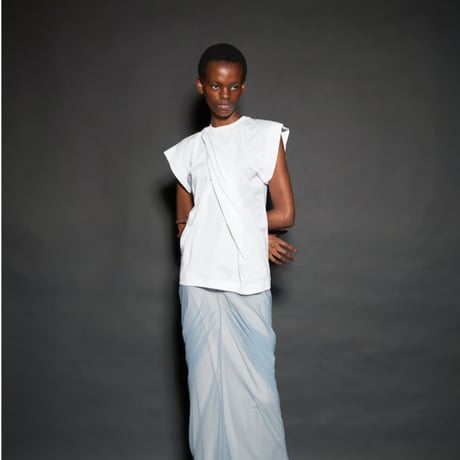 DV-047／“B A S I C S” 30/1 UV Protection Jersey Draped Top／2COLORS