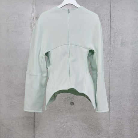 DK30-CS03-B02／Technorama Double-Knit Paneled Form Blouse／2COLORS