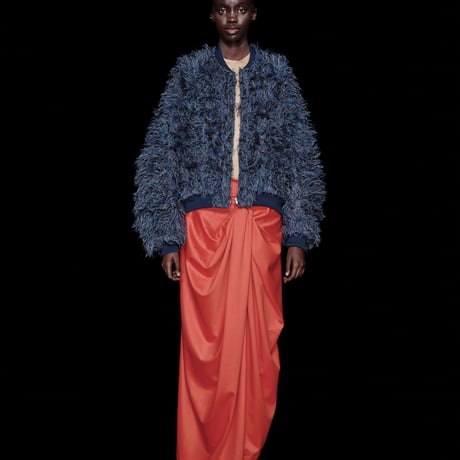 DK30-SP01-J02／Multicolor Cut Jacquard Bomber Jacket／1COLOR
