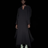 DK30-CS03-D06／Technorama Double-Knit V-neck long dress／2COLORS