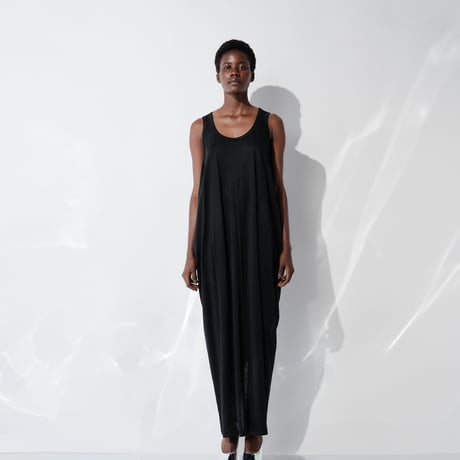 DV-060／“BASICS” 100% Linen Jersey Tank Long Dress／4COLORS