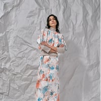 DK28-01-B01／“everything” Print ／ 30C Wool Viyella Pullover Blouse／2COLORS