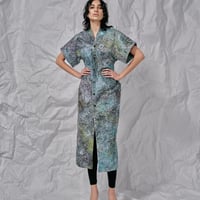 DK28-SP01-V02／Multicolor Recycled Thread Embroidery I-line dress／1COLOR
