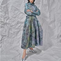 DK28-SP01-S07／Multicolor Recycled Thread Embroidery Volume Silhouette Skirt／1COLOR