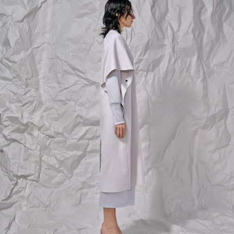 DV-056／“BASICS” 100% Wool Melton / Ang/W Short Beaver I-line Gilet／2COLORS