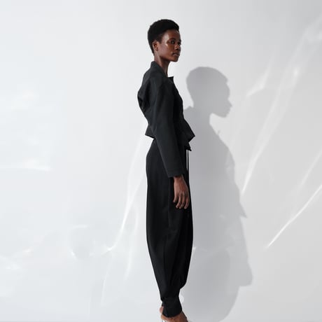 DK29-CS04-P01／Gentle Milano Rib Curved Silhouette Pants／2COLORS