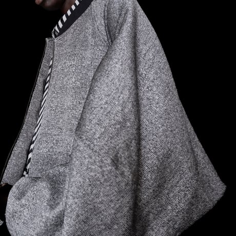 DK30-07-J02／Grain Bright Jacquard Bomber Jacket／2COLORS