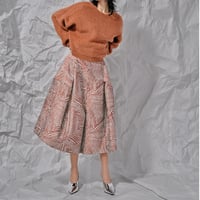 DK28-05-P03／Geometric Jacquard Wide Pants／2COLORS