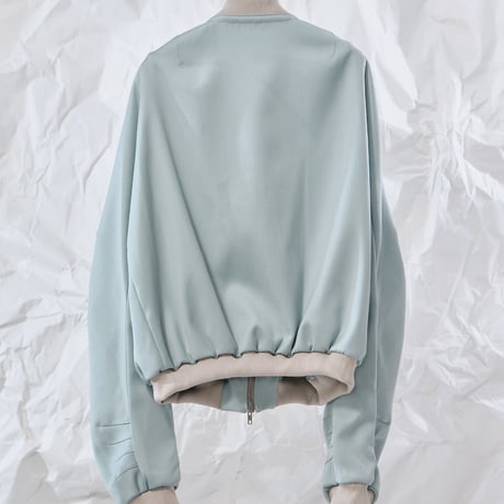 DK28-08-J03／Wool Twill Double Cloth Long Sleeve Bomber Jacket／2COLORS