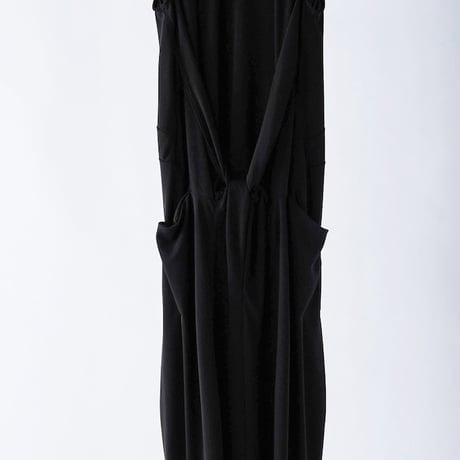 DK29-CS02-D09／Triacetate Cool Ponte Twist Dress／2COLORS