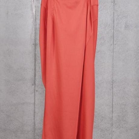 DK30-05A/B-S01／BONOTTO Liquid Wool Satin / Acetate Double Satin Twisted Long Skirt／3COLORS