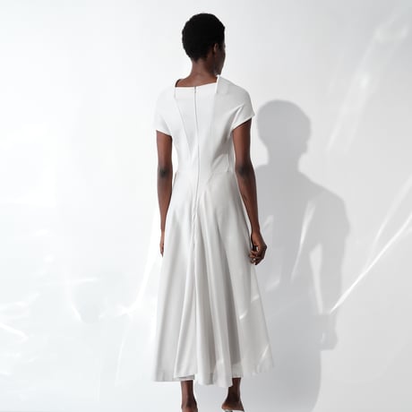 DK29-CS04-D04／Gentle Milano Rib Flare Dress／2COLORS