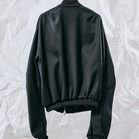 DK28-08-J03／Wool Twill Double Cloth Long Sleeve Bomber Jacket／2COLORS