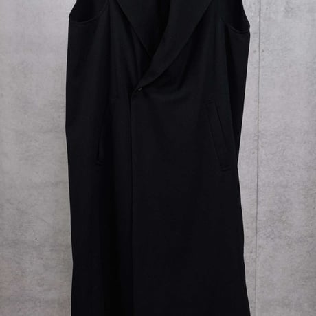 DK30-08-V01／Fine Wool Calze Twill Long Gilet／2COLORS