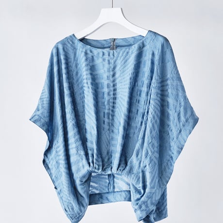 DK29-04-T05／Shadow Wave Jacquard Short Top／2COLORS