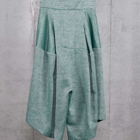 DK30-07-P03／Grain Bright Jacquard Bell Silhouette Pants／2COLORS