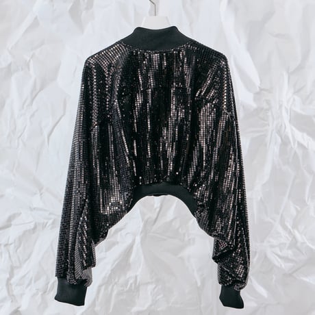SP02-J07／“BASICS” Metalic Palette Pattern Short Bomber Jacket／1COLOR