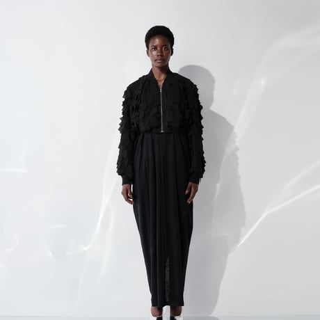 DK29-SP01-J01／Fragment Veil Cloth Bomber Jacket／1COLOR