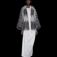 DK30-10-C06／Shadow Drip Wool Needle Punch Kimono-sleeve Coat／2COLORS