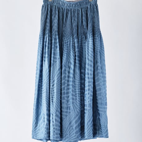 DK29-04-S01／Shadow Wave Jacquard Flared Skirt／2COLORS