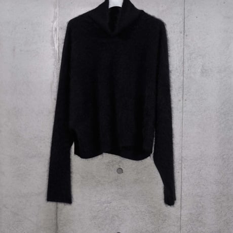 DK30-K01-T03／100% Cashmere Long-Hair Knit High-neck Top／2COLORS