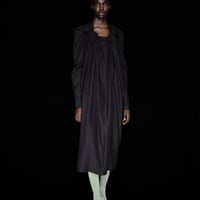 DK30-02-D01／Viscose/Cotton Amundsen Twill Washer Finish Twisted Draped Dress／2COLORS