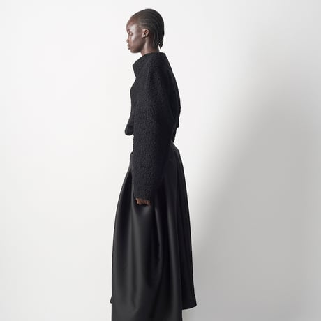 LE-S06／LIMITED EDITION／Silk Wool Twill Long Skirt／2COLORS