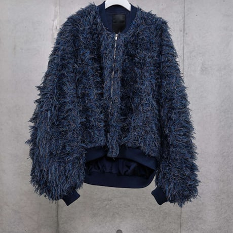 DK30-SP01-J02／Multicolor Cut Jacquard Bomber Jacket／1COLOR