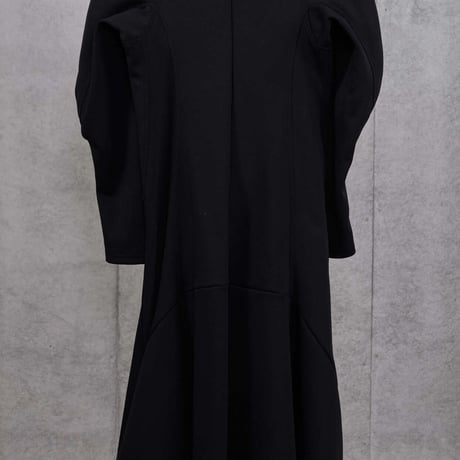 DK30-CS03-D06／Technorama Double-Knit V-neck long dress／2COLORS