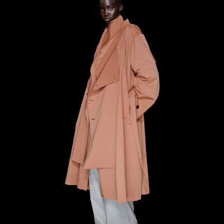 DK30-04-C03／BISEM Stretch Grosgrain Trench Coat／2COLORS