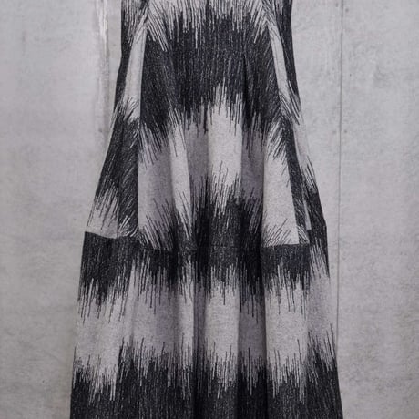 DK30-10-S05／Shadow Drip Wool Needle Punch High-waisted Long Skirt／2COLORS