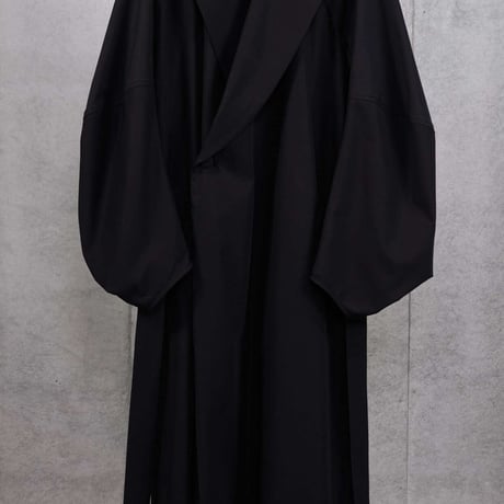 DK30-03-C05／80/2 GV Stretch Chambray Voluminous Long Coat／2COLORS