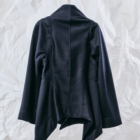 DK28-CS03-J06／Double-Faced Shaggy Wool Highneck Jacket／2COLORS
