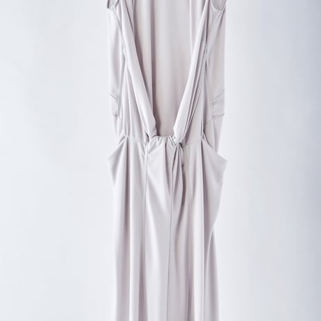 DK29-CS02-D09／Triacetate Cool Ponte Twist Dress／2COLORS